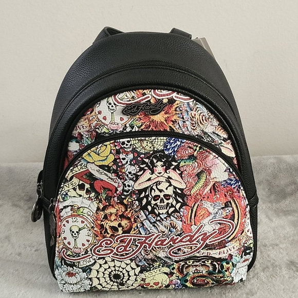 Ed Hardy | Bags | Ed Hardy Vibrant Tattoo Art Backpack | Poshmark